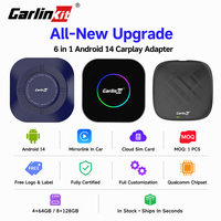Module Carlinkit Tbox 6115 avec chipset Qualcomm Android 14, 64 Go/128 Go, Cloud Sim 10G, diffusion sans fil, Carplay, adaptateur Android Auto