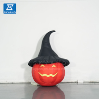 Halloween Publicité Décoration Gonflable Chapeau de Sorcière Citrouille Lampe Éclairage Led Gonflable