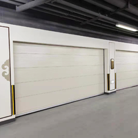 Porte de garage électrique suspendue, pliable, en alliage d'aluminium, à vue complète, pour usage industriel en atelier