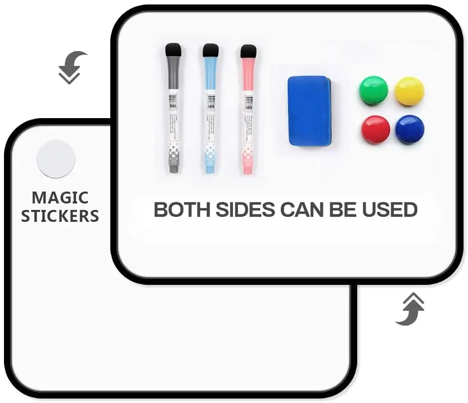 Двусторонняя магнитная пластиковая рамка, маленькая портативная мини-доска для письма и рисования