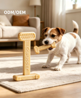Jouet à mâcher pour chien en nylon avec logo personnalisé, saveur beurre de cacahuète, pour l'hygiène dentaire, durable, pour petits chiens (taille S/L)