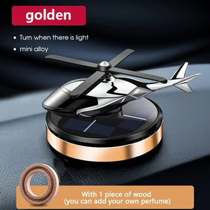 Ambientador para Auto <span class=keywords><strong>con</strong></span> Diseño de Helicóptero Solar, Difusor de Perfume Rotatorio <span class=keywords><strong>con</strong></span> Hélice, Accesorios Decorativos de Aromaterapia para Interiores de Auto - Product Image 4