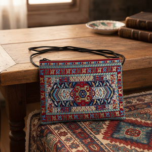 De alfombra persa diseñado Kilim turco de cartera y pasaporte bolsa de Turquía - Product Image 3