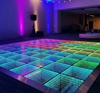 Éclairage de scène interactif RGB de haute qualité pour salle de mariage, plancher de danse LED magnétique
