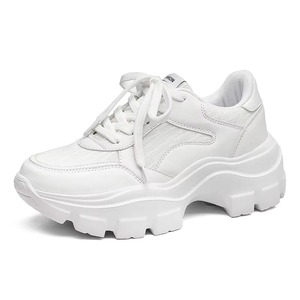 <b>Sneakers</b> Woman <b>Wedges</b> <b>Sneakers</b> Sport Shoes Other Trend Leather Mesh Shoes Female Ladies Chunky Shoes - Product Image 1