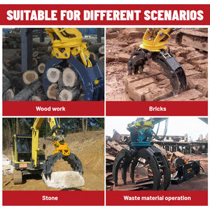 حفارة دوارة هيدروليكية خشب فولاذ صخري مرفق مخلب صخري للبيع - Product Image 4