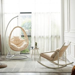 Modern Outdoor <b>Hanging</b> Swing <b>Chair</b> with Rocking Feature for Courtyard Park Garden Living Room Patio Swings - Product Image 4