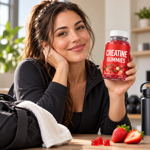 Gummies de créatine à la fraise, complément nutritionnel sportif, soutien énergétique, formule personnalisée, usine OEM ODM - Product Image 4
