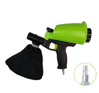 Dérouillant professionnel petit pistolet à buse de sablage en verre nouveau design avec réservoir en aluminium de 400ml alimentation par gravité OEM personnalisable