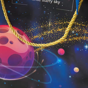 Customized Eco-Friendly Waterproof Cartoon <b>Space</b> Theme <b>Gift</b> Bag with Ribbon Handle for Clothing & Shoes Packaging - Product Image 6