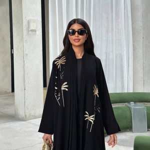 Abaya Abierta Moderna, Nueva, Bordada, Estilo Medio Oriente, Cardigan, Venta Caliente, Ropa Islámica para Mujer, Moda Musulmana, Abaya Étnica, Venta al Por Mayor - Product Image 4