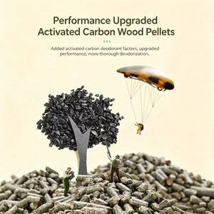 Litière Premium en granulés de bois au charbon actif pour petits animaux 16,91 kg – Naturelle, anti-odeurs, très absorbante, toutes saisons - Product Image 4