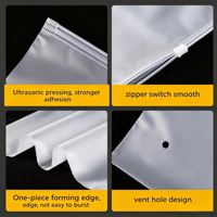 Pochette refermable en plastique PE transparent sur mesure, anti-odeur, impression en héliogravure, logo personnalisé, jetable pour emballage de détail