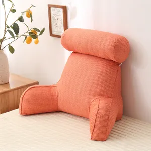 Coussin de lit en lin et coton, coussin de lecture, offre spéciale