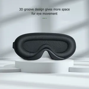 수면 용 사이드 슬리퍼 100% 블랙 아웃 3D 아이 마스크