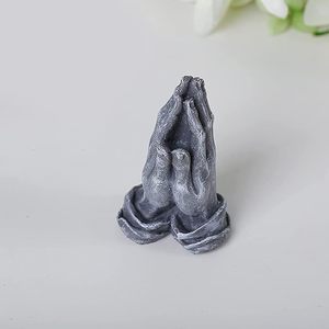 Shunxu resina antiguo jardín conmemorativo manos rezando escultura lápida - Product Image 4