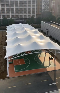 โครงสร้างหลังคาเมมเบรน PVDF สำหรับสนามกีฬาบาสเกตบอล ฟุตบอล แบดมินตัน ดีไซน์ทันสมัย - Product Image 6