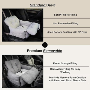 Siège auto pour chien personnalisé, protection pour animaux de compagnie avec sangles de sécurité, lit de voyage de luxe pour animaux, siège auto portable et amovible pour chien - Product Image 2