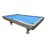 Table de billard américaine professionnelle 9FT en promotion avec retour de balles, pieds en bois massif, coussinets en caoutchouc, surface de jeu en ardoise 3 pièces de 25 mm