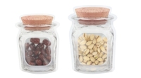 Sachet Doypack transparent biodégradable en PE, à fond plat, avec fermeture zip, imprimé à l'eau, vierge, pour sucre en conserve
