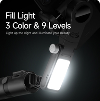 Suivi automatique IA 3CCT Lumière d'appoint à 3 niveaux 360° °   Stabilisateur de cardan IA à reconnaissance faciale pour prise de vue panoramique en élévation, idéal pour les vlogs en direct et les courtes vidéos