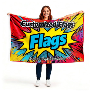 Customized Advertising Promotion Event Printed Logo, 90*150 Polyester Fabric Banner, 3*5 Flag