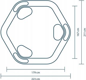 Jilong Avenli 57161 <span class=keywords><strong>SunClub</strong></span> Piscina Familiar Hexagonal Inflable con Asientos 223x211x58 cm - Product Image 5