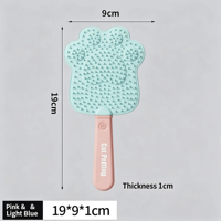 Brosse de toilettage pour animaux de compagnie en silicone souple, forme patte, mignonne et simple, pour chat et chien, brosse de massage et de démêlage pour éliminer les poils lâches