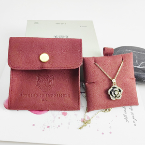 Bolsa de Terciopelo con Logotipo Personalizado, Bolsa de Ante Tipo Sobre, Bolsa de Microfibra Elegante para Exhibición de Joyería, Bolsa de Regalo para Aretes y Collares - Product Image 3
