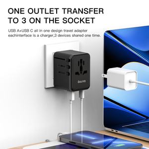 Adaptador de Viaje Universal Global 1A1C 12W 2025, Adaptador de Carga para Teléfonos Móviles Tipo C, Gadget de Viaje, Cargador Rápido para Todo el Mundo - Product Image 2