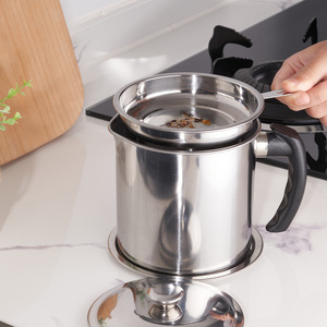 Stainless Steel Beverage <b>Container</b> with Fine Mesh Strainer & Cover 1-2L Capacity Dishwasher Safe Party Use - Product Image 1