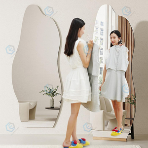 Customized Frameless Irregular Shape Minimalist Stand Floor <strong>Mirrors</strong> Full Length Large Size Decoration Decor Dressing <strong>Mirror</strong> - Product Image 3