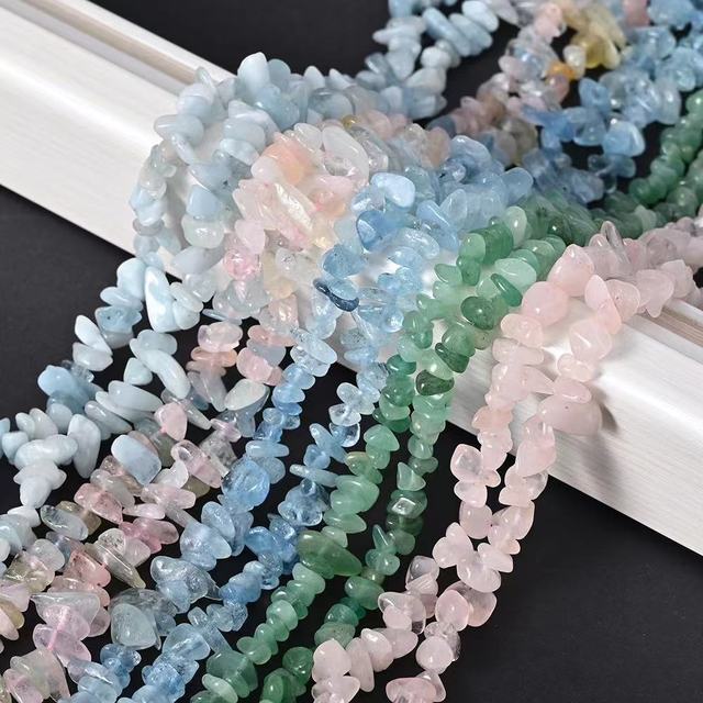 Multi Color Natural Gemstone Chips Loose Beads Irregular Crystal Crushed Stone for DIY Fashion Jewelry Craft Strand Accessory
