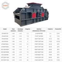 Nouveau concasseur à rouleaux BRD avec moteur AC et contrôle PLC, haute capacité (max. 3t/h), pièces d'usure renforcées pour utilisation en centrale d'agrégats
