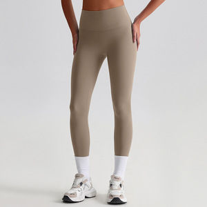 Tùy chỉnh thực hiện của phụ nữ chải Khỏa Thân cảm thấy Yoga xà cạp cao eo không có Lạc Đà <span class=keywords><strong>Toe</strong></span> tập luyện thể thao xà cạp Yoga - Product Image 3