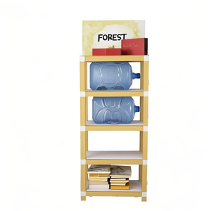 Estante de exhibición de tubo de papel cuadrado combinación de cartón Kraft 1 Fila <span class=keywords><strong>4</strong></span> capas Almacenamiento de Instalación rápida - Product Image 2