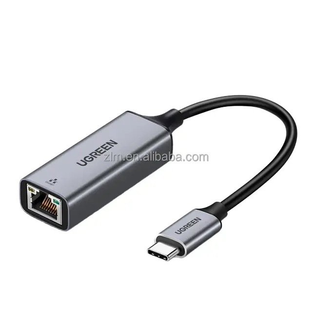 UGREEN USB-C RJ45 Network Adapter 10/100/1000 Mbps Wired for Laptop Smartphone Tablet-Aluminum Alloy External Ethernet Adapter