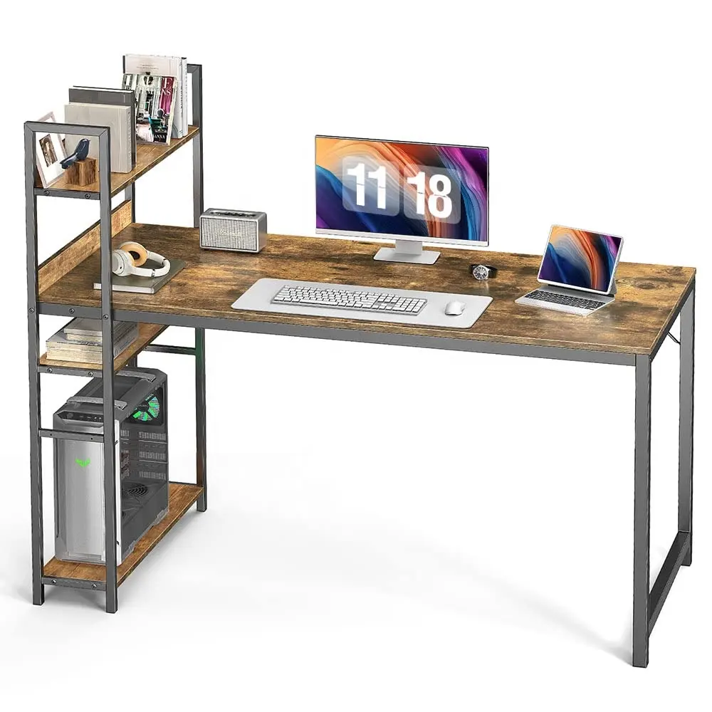 होम ऑफिस के लिए आधुनिक लक्जरी एडजस्ट डेस्क एल आकार डेस्क थोक ठोस लकड़ी ग्राम्य डिजाइन फोल्डेबल और विस्तार योग्य सुविधाएं