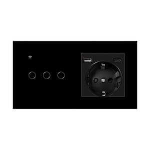 UBARO Smart Switch 10A 16A 2.4Ghz WiFi Remote Control Voice Control EU Plug Tuya Smart Zigbee 3 Gang With Neutral Wire - Product Image 2