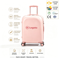 Valise de voyage multifonctionnelle personnalisable avec couleur et logo sur mesure, coque durable, système de fermeture éclair sécurisé pour les voyages d'affaires et les loisirs