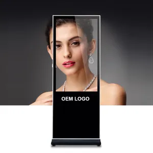 32" 43" 49" 55" 65" Floor Stand Ads Machine Digital Signage Advertising Monitors Self Service Totem