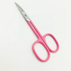 Nuevo estilo, Tijera para cutículas, Punta Rosa plateada, acero inoxidable, manicura sostenible, tijeras para cutículas, tijeras para uñas, logotipo de tijera afilada curvada - Product Image 4