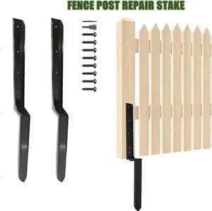 Aço Heavy Duty Fence Post Repair Stake,Fence Post Spike, Spike de terra para reparação Inclinada Wood Fence Post