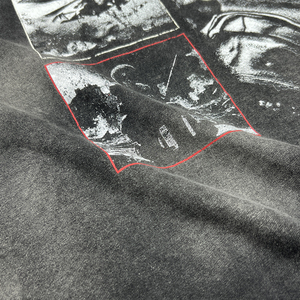 Personalized Screen Printing Cropped Tee Shirt Streetwear Distressed Graphic T-shirts French Terry Oversized Acid Wash t Shirt - Product Image 4
