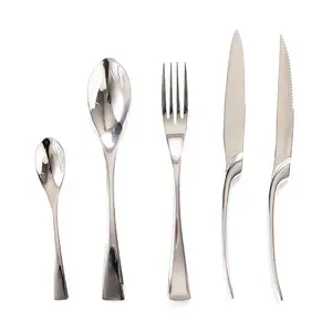 批发餐厅餐具餐具刀叉勺银器不锈钢平板套装
