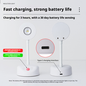 Умный настенный светильник с датчиком движения, перезаряжаемый, с пультом ДУ, поворотный прожектор, настенный светильник для чтения в спальне, светодиодный ночник - Product Image 4