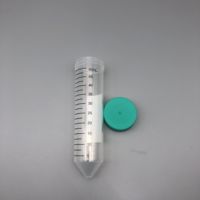 Fournitures d'équipement de Science médicale chapeau à vis jetable stérile 50ml Tube de centrifugeuse à fond conique Transparent pour le matériel de laboratoire