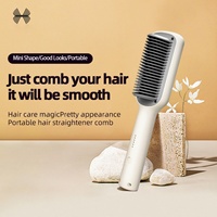 Alat Penata Rambut Mini Profesional 2 in 1, Sisir Pelurus & Pengeriting Rambut Elektrik