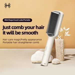 Mini Herramienta Eléctrica Profesional 2 en 1 para Peinar, Cepillo Alisador de Cabello, Plancha y Rizador - Product Image 2