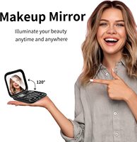 Carte personnalisée 6 en 1 kit adaptateur multi-chargeur miroir boîte de rangement charge rapide transfert de données avec miroir de maquillage et support pour téléphone